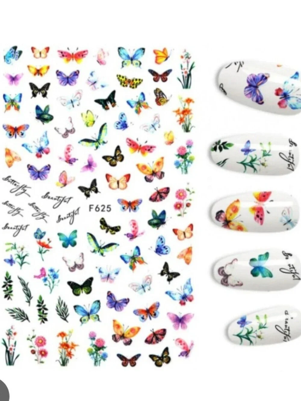 Trendy Self Adhesive Nails Art Transfer Sticker